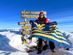 Undergraduate student Francesca Basil summited Mount Kilimanjaro. 